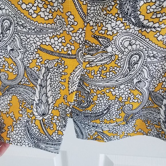 Yellow, White & Black Print Pencil Skirt - Picture 6 of 11